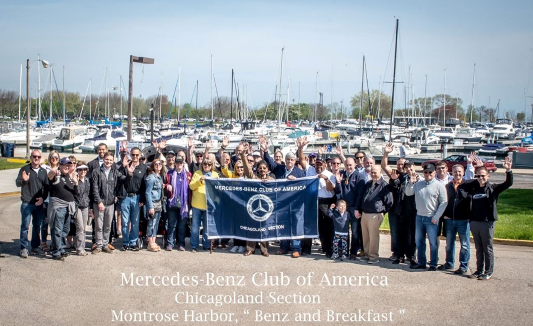 Annual Benz & Breakfast get together at Montrose Harbor ion Chicago lakefront